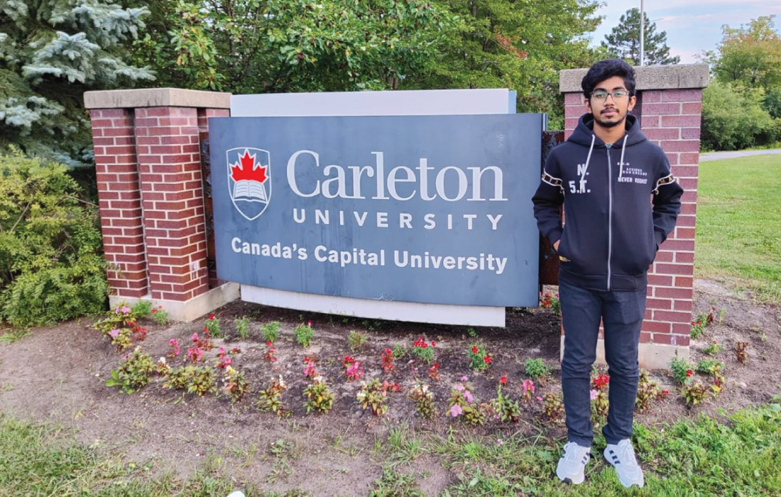 Mr. Saranraj Sivakumar Vtu11356/CSE in Carleton University, Canada.